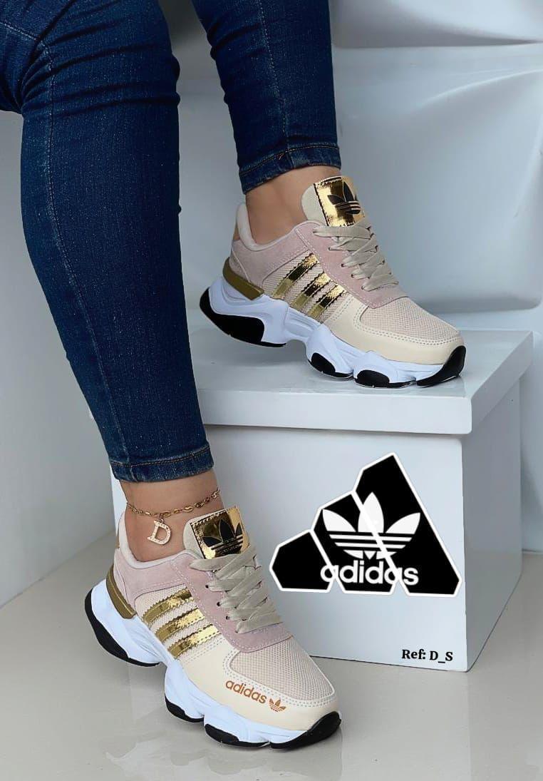 Bellos Adidas Dama Amc Beige Dorado